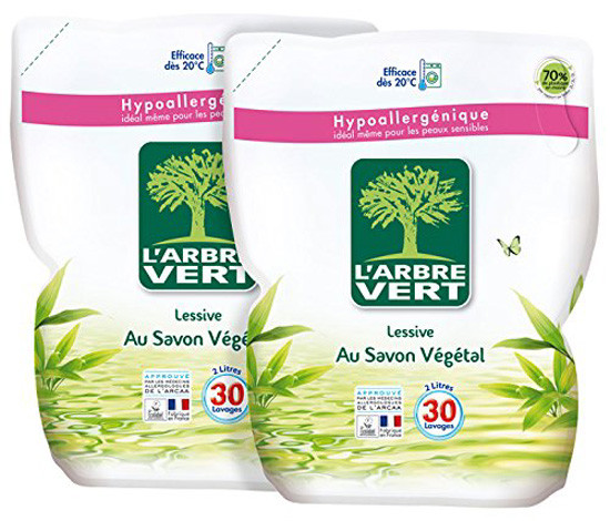 LE CHAT Lessive liquide eco efficacité au savon végétal 40 lavages 2l pas  cher 