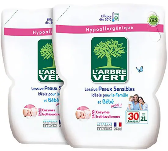Lessive liquide écologique peau sensible L'Arbre Vert 1,5l